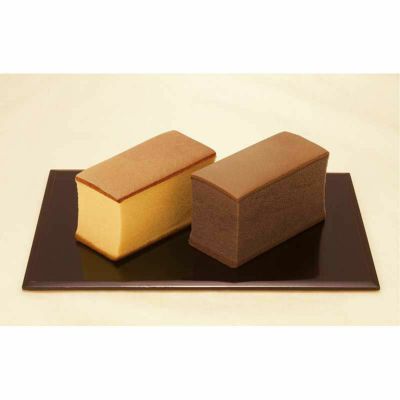 烏骨鶏かすていら「チョコレート」・「プレーン」2本セット